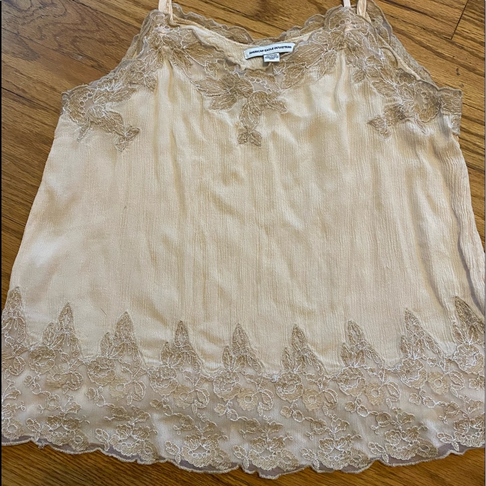 Y2K tank creme American eagle outfitters